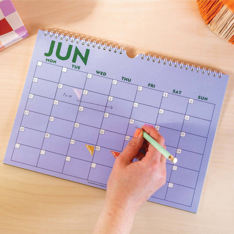 A4 Undated Monthly Calendar | Colourburst