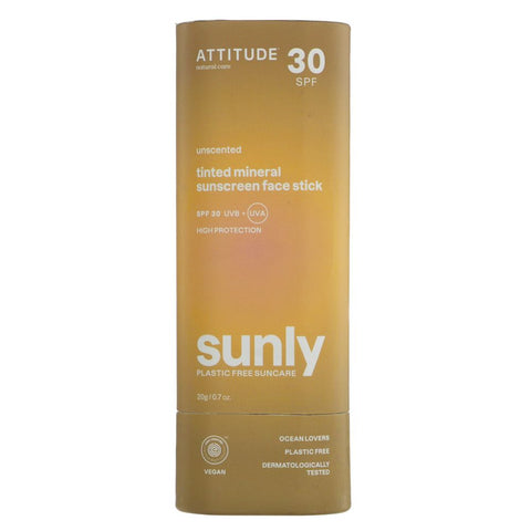 Sun Cream Face Stick, Tinted, SPF 30 | Attitude Sunly