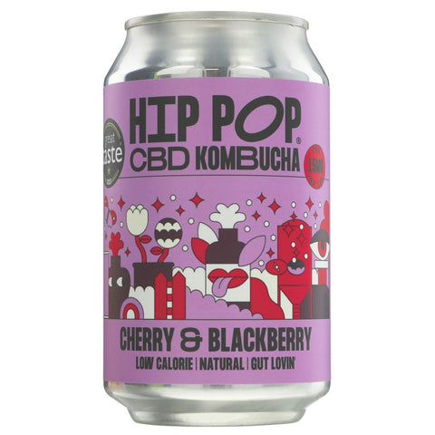 Hip Pop Kombucha | Cherry & Blackberry CBD