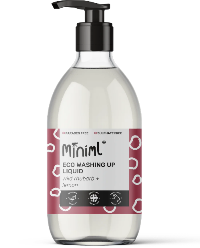 Miniml eco washing up liquid bottle with pump on a white background