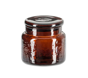 Ilcoso Recycled Glass Storage Pot, Amber