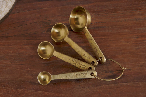Measuring Spoons, Brushed Gold