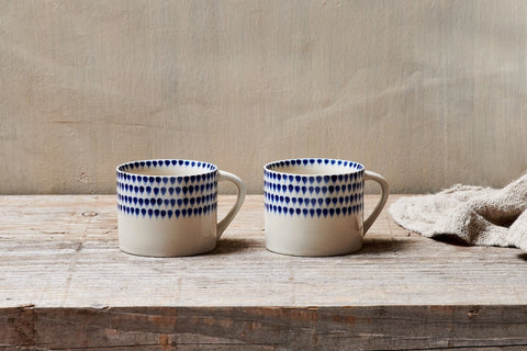 Indigo Drop Mug Small | Nkuku