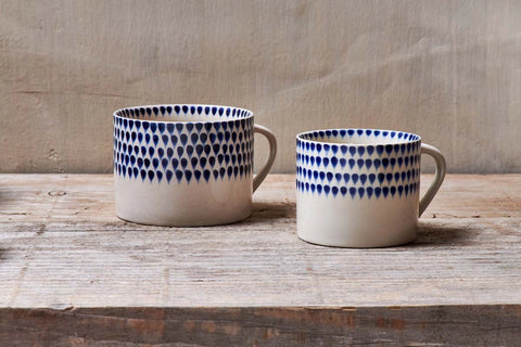 Indigo Drop Mug Small | Nkuku