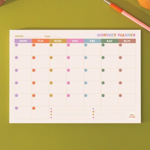 A4 Monthly Planner
