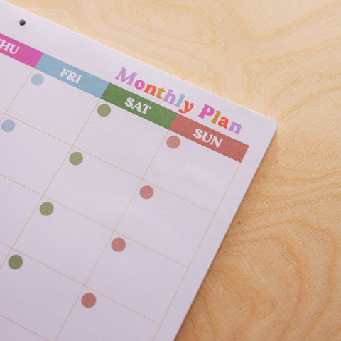 A4 Monthly Planner