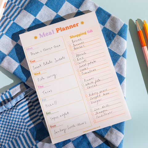 Meal Planner & Shopping List, A5