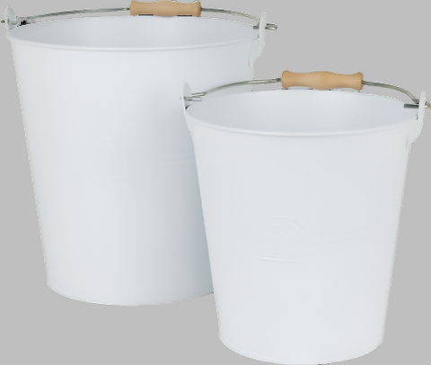 White Metal Bucket | 5 litre