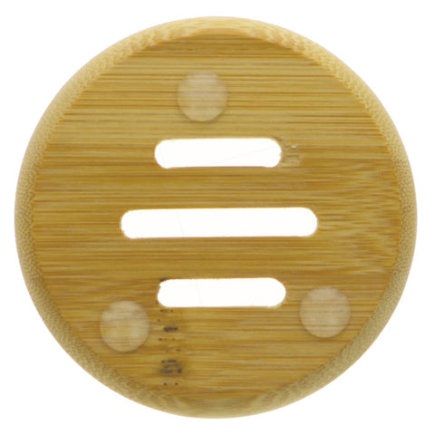 Bamboo Round Soap Dish & Cotton Soap Bag