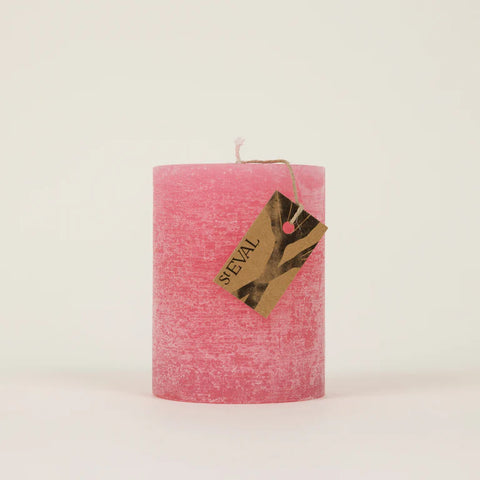 St Eval Pillar Candle | Wild Rhubarb