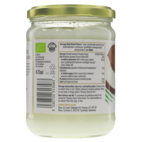 Biona Coconut Oil, 470ml
