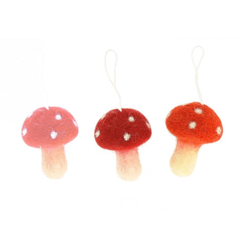 Wool Mushroom Decoration