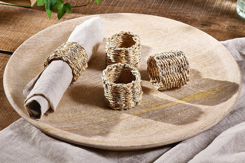 Seagrass Napkin Rings | Nkuku