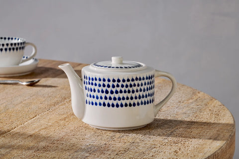 Indigo Drop Teapot | Nkuku