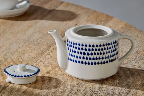 Indigo Drop Teapot | Nkuku