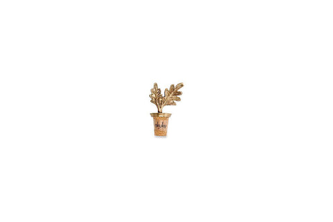 Brass Oak Leaf Bottle Stopper | Nkuku
