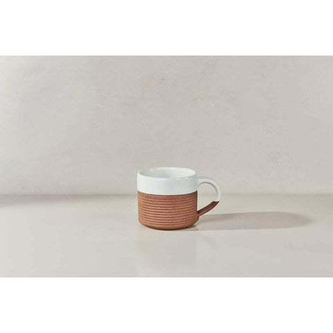 Mali Ribbed Terracotta Coffee Mug | Nkuku