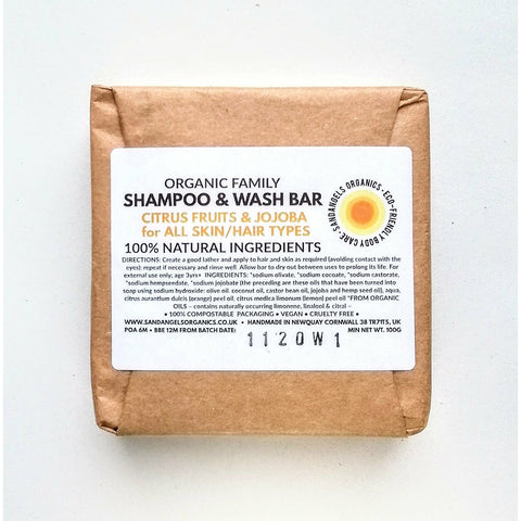 Shampoo Bar | Organic | Citrus & Jojoba | Sand Angels