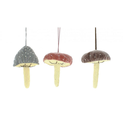 Velvet Mushroom Decoration