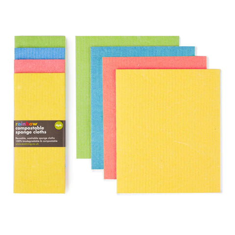 Compostable Sponge Cleaning Cloths x 4
