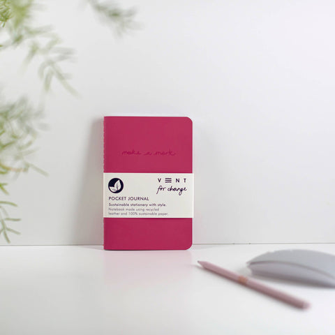 Make a Mark Pocket Journal – Recycled Leather: Yellow