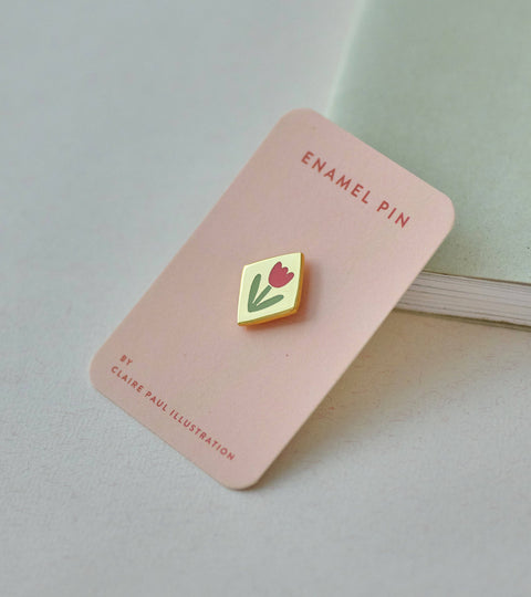 Enamel Pin Badge | Tulip Flower