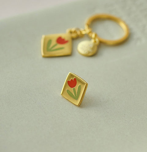 Enamel Pin Badge | Tulip Flower