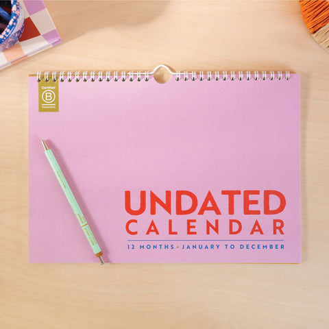A4 Undated Monthly Calendar | Colourburst