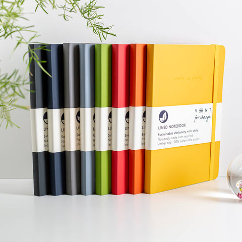Make a Mark Recycled Leather A5 Journal | Notebook: Mustard Yellow