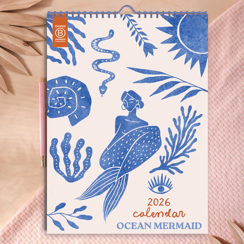 2026 Calendar A4 | Ocean Mermaid