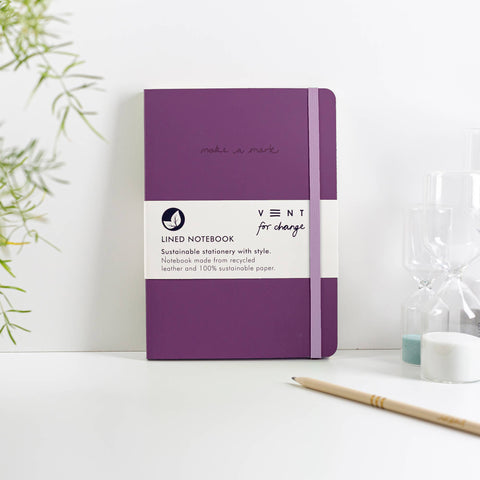 Make a Mark Recycled Leather A5 Journal | Notebook: Mustard Yellow