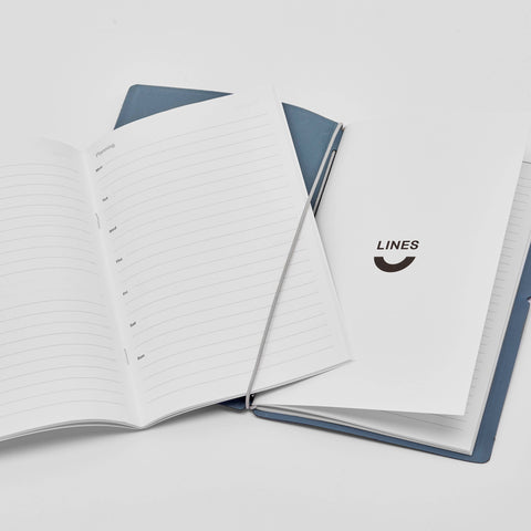 Make a Mark Refillable Planner Dusty Blue - Recycled Leather