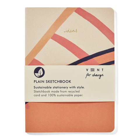 Deep Pink Ideas Recycled Sketchbook – A5 Artist Notebook