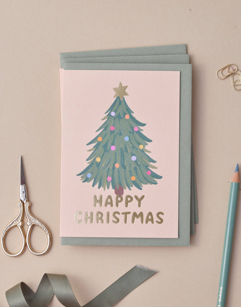 Happy Christmas Tree Card