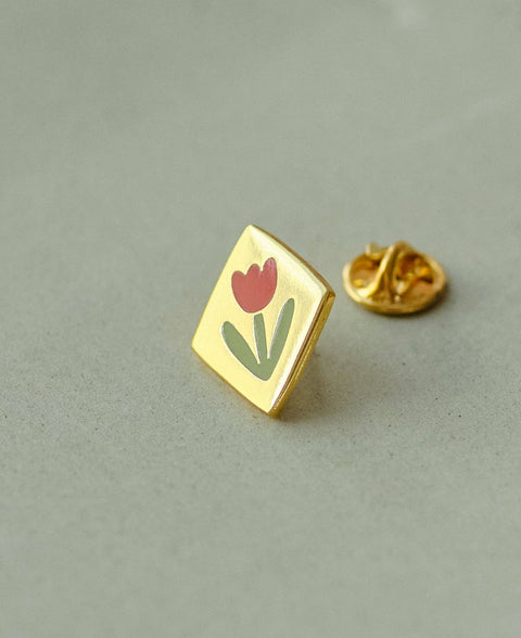 Enamel Pin Badge | Tulip Flower