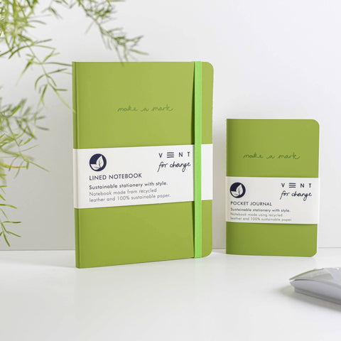 Make a Mark Pocket Journal – Recycled Leather: Yellow