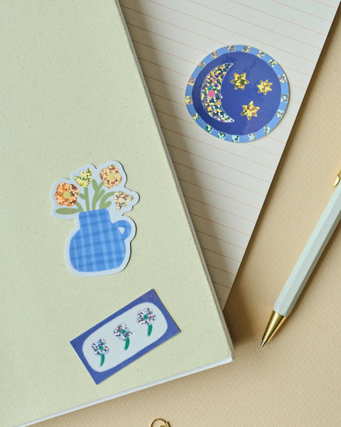 Holographic Sticker | Moon and Stars