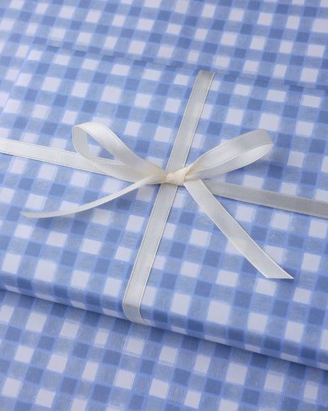 Blue Gingham Wrapping Paper