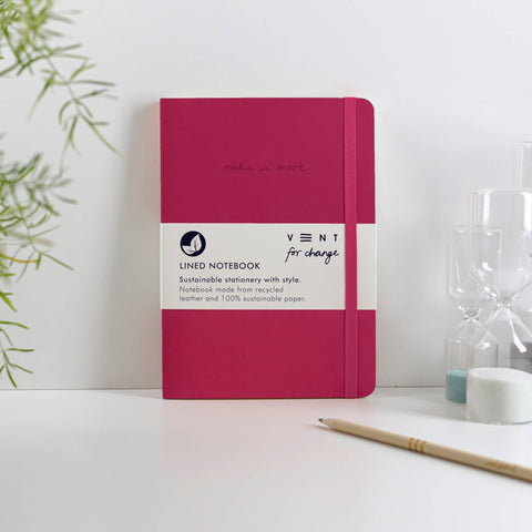 Make a Mark Recycled Leather A5 Journal | Notebook: Mustard Yellow