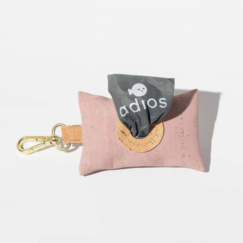 Natural Cork Poo Bag Holder: Rainbow Flecks