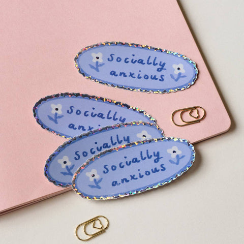 Holographic Sticker | Socially Anxious