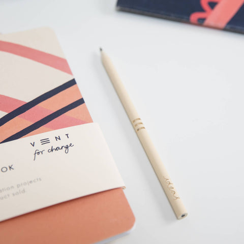 Deep Pink Ideas Recycled Sketchbook – A5 Artist Notebook