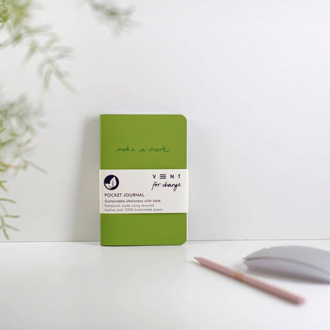 Make a Mark Pocket Journal – Recycled Leather: Yellow