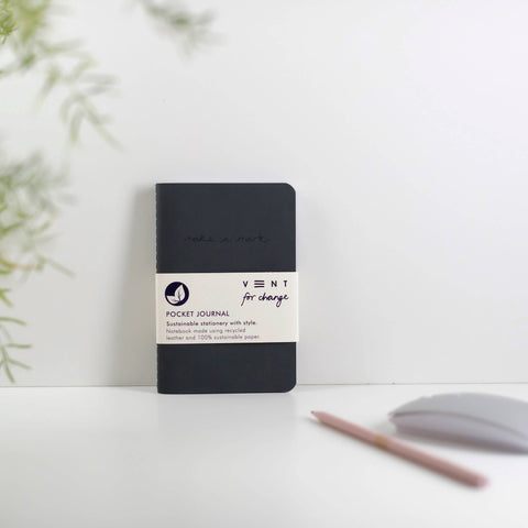 Make a Mark Pocket Journal – Recycled Leather: Yellow