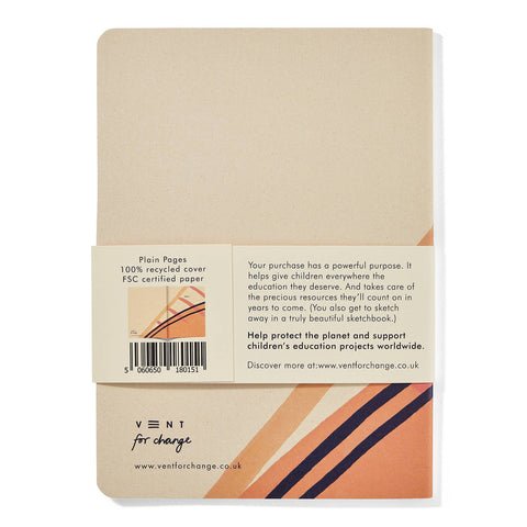 Deep Pink Ideas Recycled Sketchbook – A5 Artist Notebook