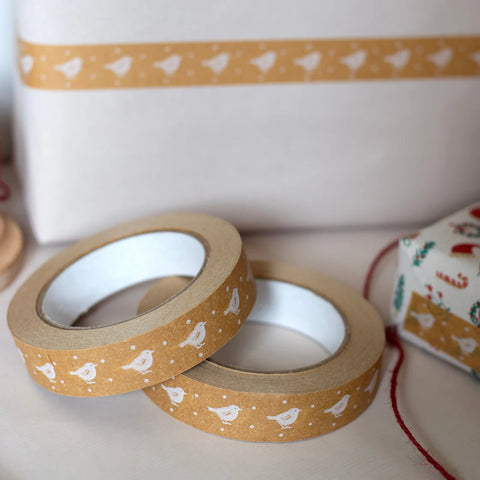 Paper Tape with Robins (24mm)