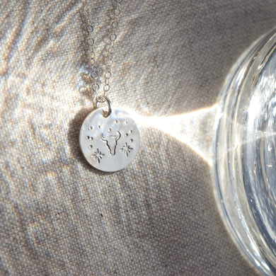 Handmade Silver Disc Necklace | Rodeo
