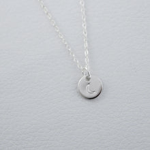 Silver Disc Necklace | Moon