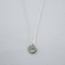 Handmade Silver Disc Necklace | Sunset