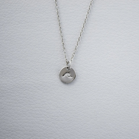 Silver Disc Necklace | Wave